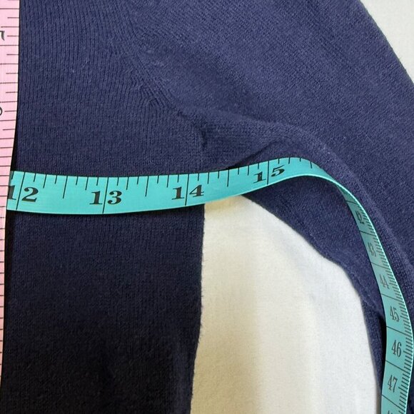 Lilly Pulitzer Navy Blue Palm Tree Sweater Women’s XS Long Sleeve Cotton Blend - Picture 7 of 8